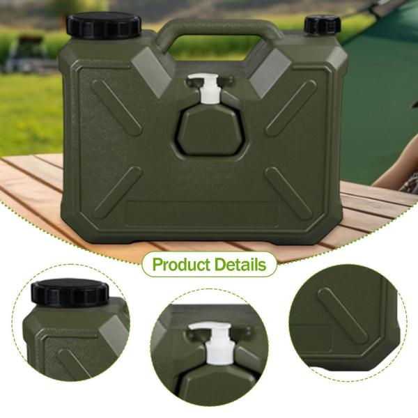 スピゴットバケツ付きウォーターコンテナ ウォータータンク 釣り バックパッキング ピクニック用 18L グリーン