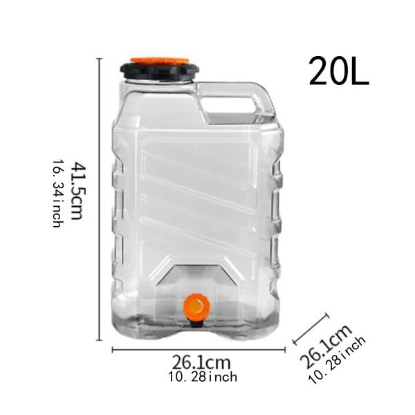 キャンプ用ウォーターバケツ 再利用可能 純水バレル 車 ハイキング 家庭用 20L
