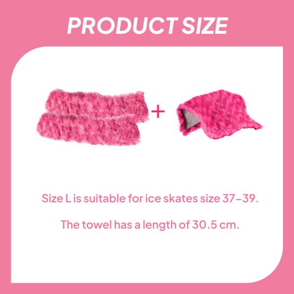 アイススケートブレードカバー 2個セット アイススケートプロテクター トレーニング 練習 スポーツ用 ピンク L
