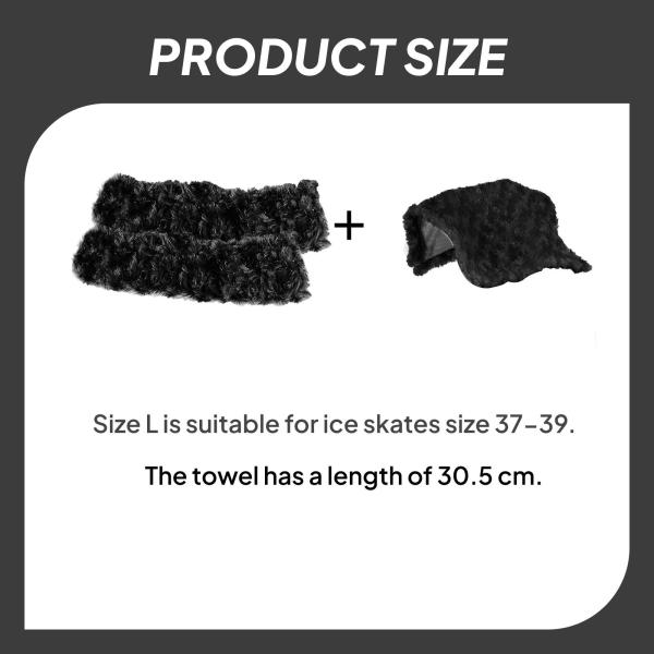 アイススケートブレードカバー 2個セット アイススケートプロテクター トレーニング 練習 スポーツ用 ブラック L