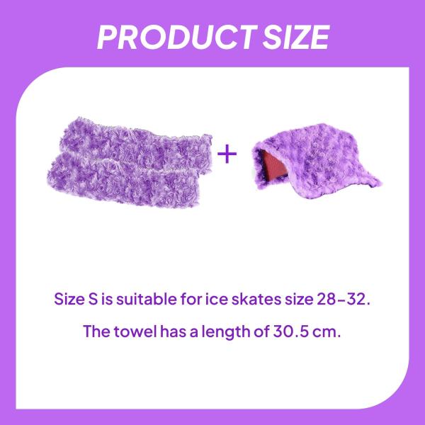アイススケートブレードカバー 2個セット アイススケートプロテクター トレーニング 練習 スポーツ用 パープル S