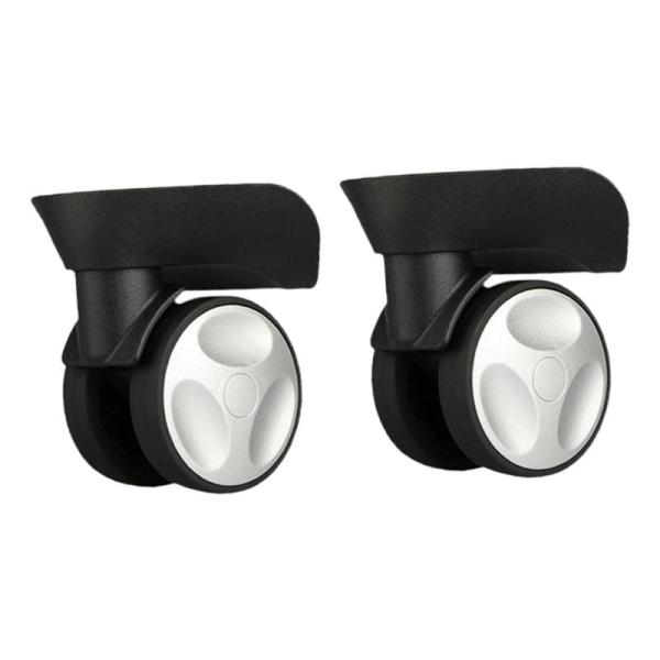 2個入り 荷物用ホイール 交換用 静音 頑丈 アクセサリー 回転キャスターホイール ブラック