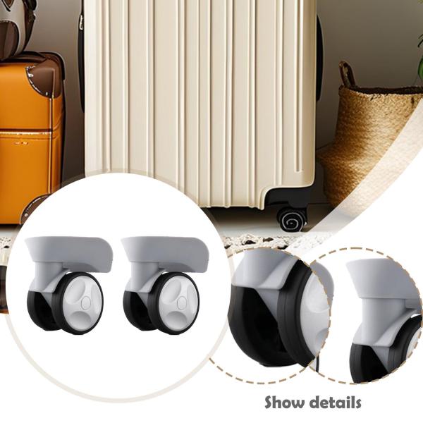 2個入り 荷物用ホイール 交換用 静音 頑丈 アクセサリー 回転キャスターホイール グレー