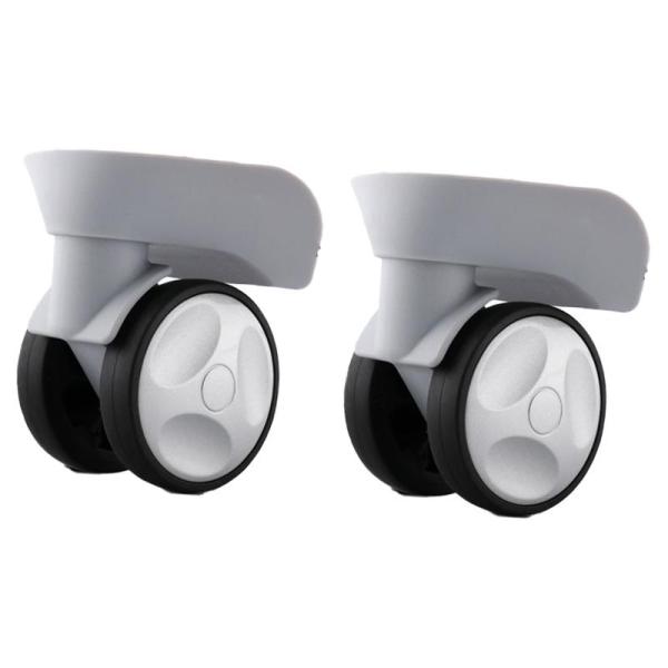 2個入り 荷物用ホイール 交換用 静音 頑丈 アクセサリー 回転キャスターホイール グレー