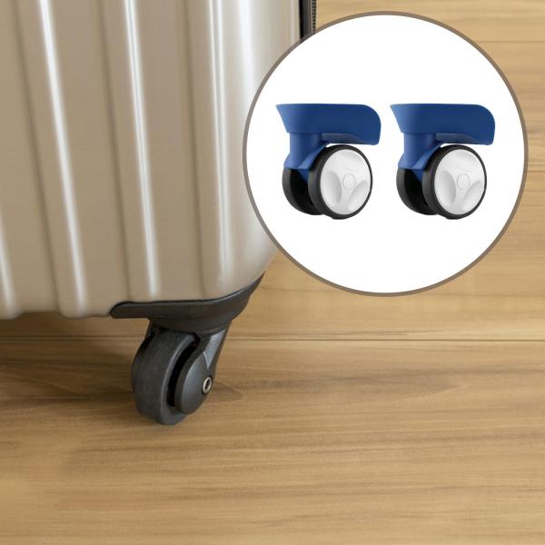 2個入り 荷物用ホイール 交換用 静音 頑丈 アクセサリー 回転キャスターホイール ブルー