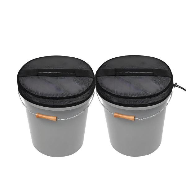 船舶用ゴミ箱カバー ボート用メッシュバケツ 上蓋アクセサリー 伸縮ネット 交換餌バケツ蓋 5ガロン蓋