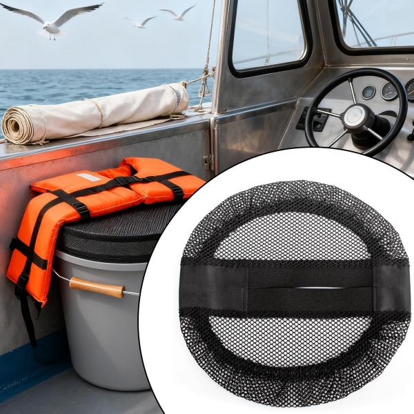 船舶用ゴミ箱カバー ボート用メッシュバケツ 上蓋アクセサリー 伸縮ネット 交換餌バケツ蓋 5ガロン蓋