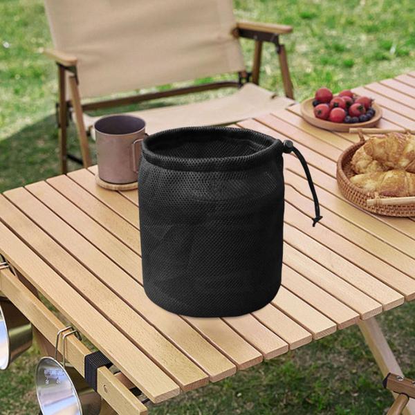 キャンプ用調理器具バッグ 調理器具オーガナイザー プレミアム 実用的 必需品 ポータブル 16cmx16cmx20cm