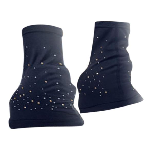 フィギュアスケート用レッグウォーマー 伸縮性 軽量 滑り止め アイススケート用 レディース ラインストーン付き S