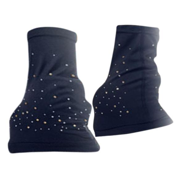 フィギュアスケート用レッグウォーマー 伸縮性 軽量 滑り止め アイススケート用 レディース ラインストーン付き M