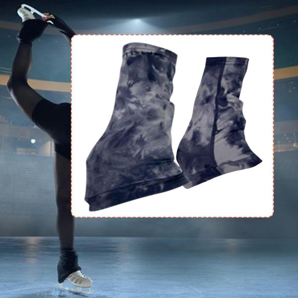 フィギュアスケート レッグウォーマー ブーツの上の装飾 女性用 ダンストレーニング ラインストーンなし L