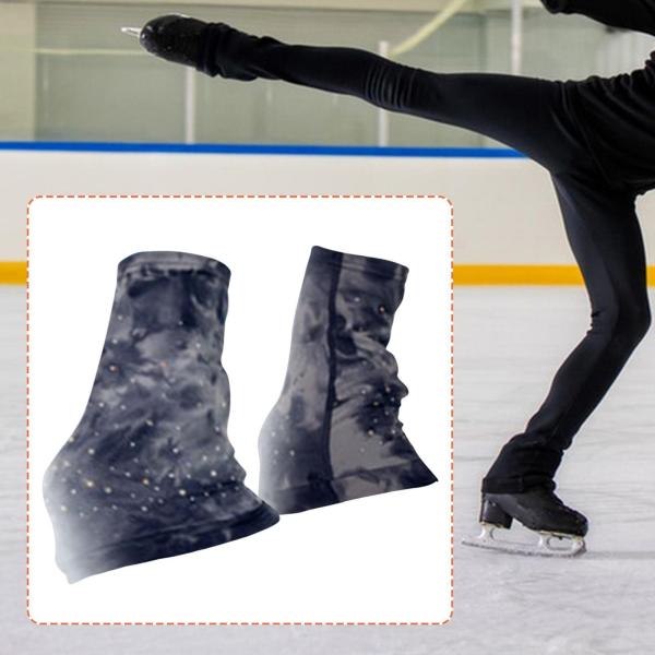 フィギュアスケート レッグウォーマー ブーツ装飾 女性用 ダンストレーニング ラインストーン付き S