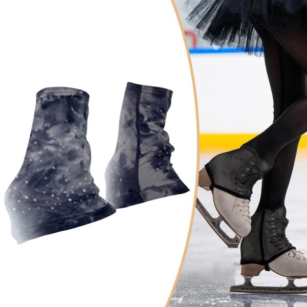 フィギュアスケート レッグウォーマー ブーツ装飾 女性用 ダンストレーニング ラインストーン付き M