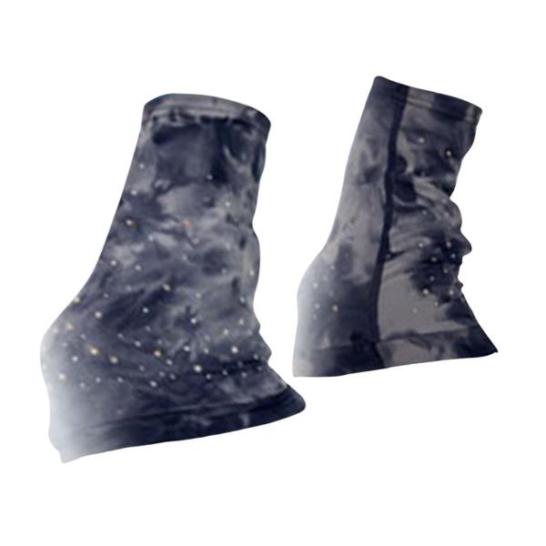 フィギュアスケート レッグウォーマー ブーツ装飾 女性用 ダンストレーニング ラインストーン付き M