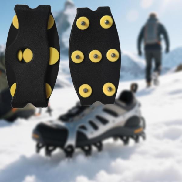 アウトドア用アイスクリート ウォーキング用トラクションクリート キャンプ ウォーキング 登山用 ブラックネイル