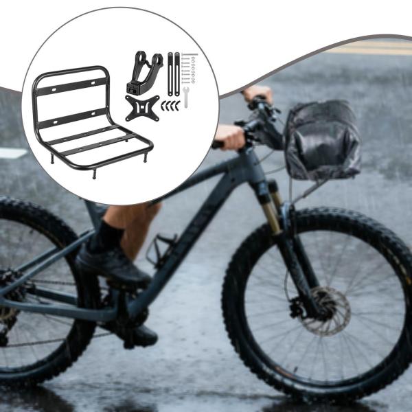 自転車フロントラックキャリアカーゴパニエユニバーサルフロント自転車カーゴラック荷物棚旅行マウンテンバイク用