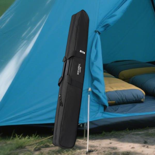 釣り竿収納バッグ キャンプ用テントポール収納バッグ ジッパー開閉 軽量 多機能 テントポール三脚キャリー