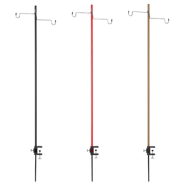 キャンプ用ランタンスタンド ギフト キャンプ用ライトポール 旅行 ハイキング バックパッキング用 ブラック