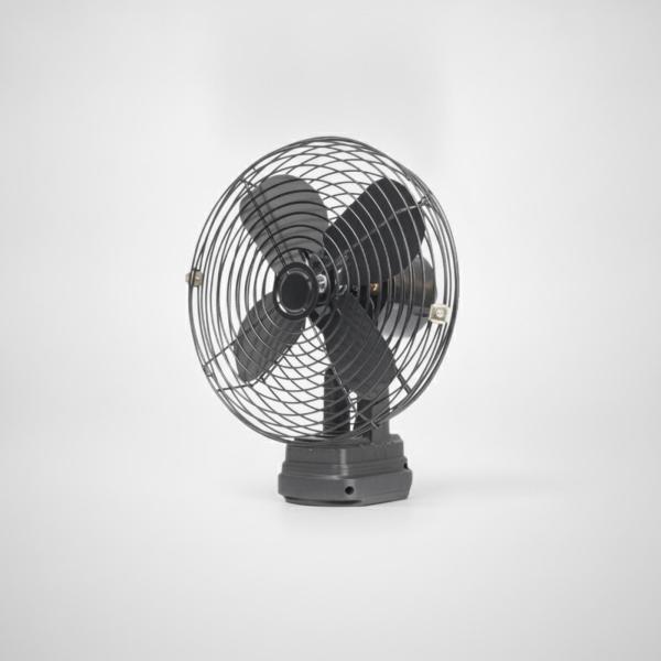 ポータブル電動ファン 充電式ポータブル 金属前面グリル 三枚インペラ 強力気流 静音制御 ヘッド可動 据え置き安定 長寿命設計 携行向き 旅行に適用