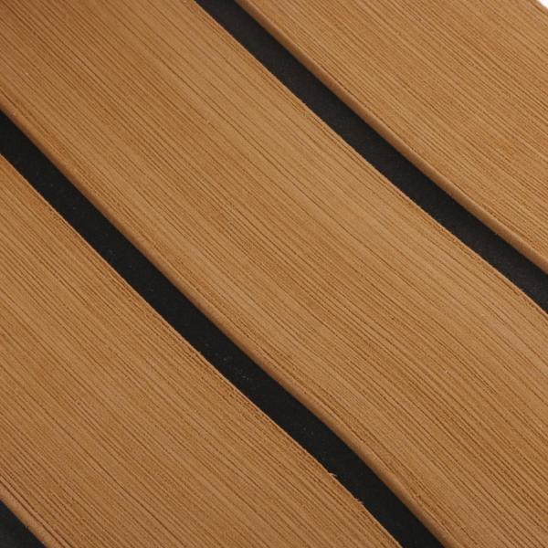 ボートフローリングマットフェイクティックデッキヨットシートパッドゴールドブラックストライプ