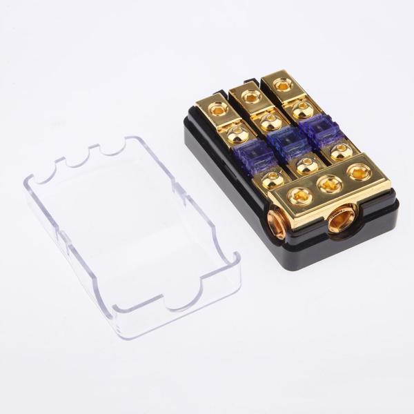 3ウェイミニヒューズホルダーディストラクションブロック80Ampにあるカーマリンボートオーディオ