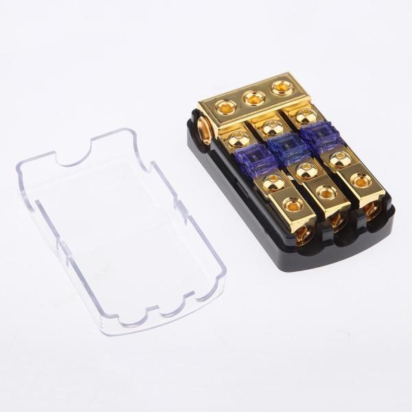 3ウェイミニヒューズホルダーディストラクションブロック80Ampにあるカーマリンボートオーディオ