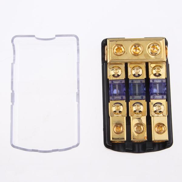 3ウェイミニヒューズホルダーディストラクションブロック80Ampにあるカーマリンボートオーディオ