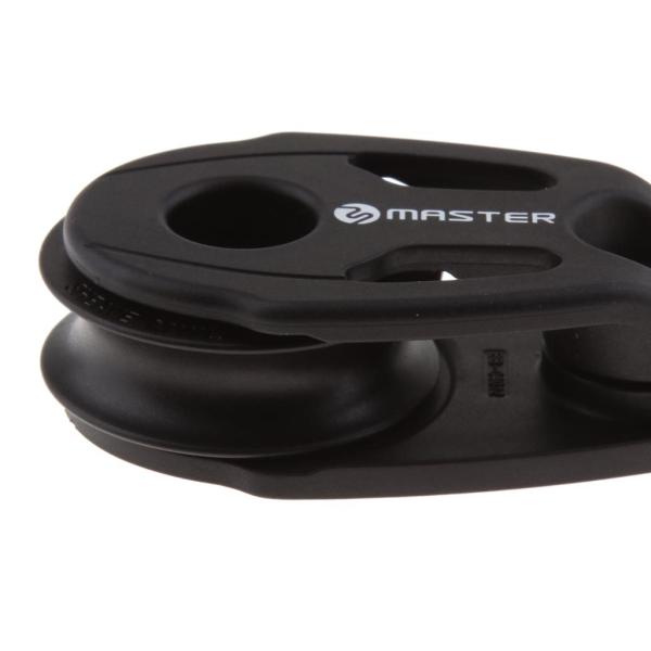 40mmシングルシーブベアリングホイールプーリーコンポジットブロック10mmヨットパーツ-ブラック