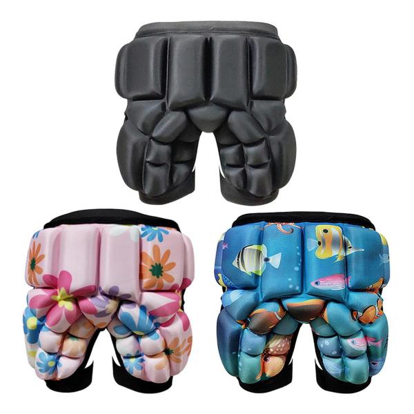 3Dパッド入りヒップ保護ショートボーイガールバットEVAパッド入りショートパンツピンク