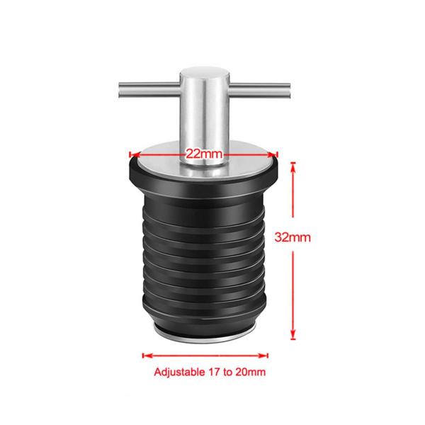 ボートドレンプラグ3/4 ''または1-1 / 4 ''ネジT字型ハンドル（19mm 32mm穴ステンレス鋼19mm用）