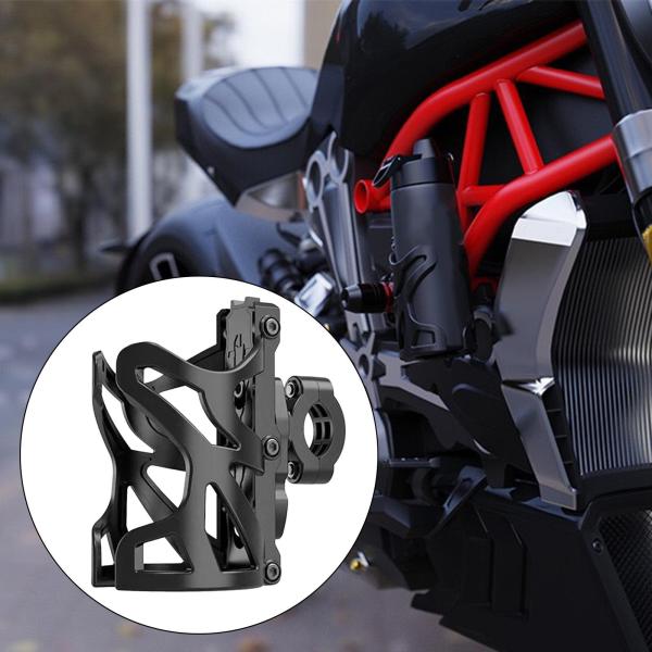 バイクハンドルバーにフィットするバイクドリンクカップホルダーカップスタンドバイクブラック
