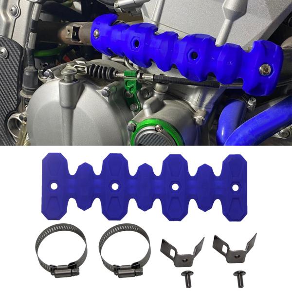直径27-51mmのエキゾーストパイプブルー用のエキゾーストヒートシールドカバーシリコン
