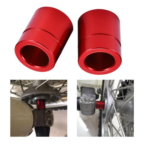 ホンダCrf250L250M300L2017-21レッドに適合する2xフロントホイールハブスペーサーパーツ