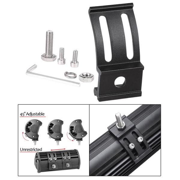 ATVSUVトラックBに適合するユニバーサルLEDライトバーブラケットクランプランプスタンド