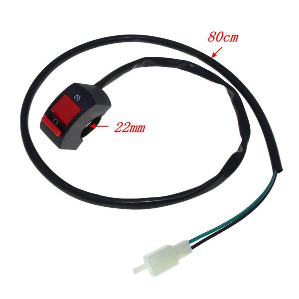 バイクハンドルバーフォグライトスタートスイッチ22mmイージーコントロールスタイルB