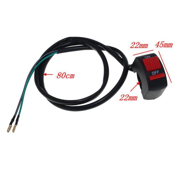 バイクハンドルバーフォグライトスタートスイッチ22mmイージーコントロールスタイルB