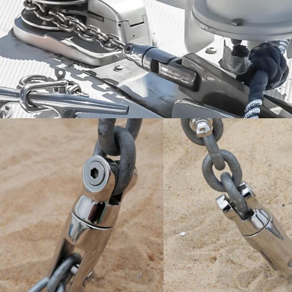 ヘビーデューティボートアンカーダブルスイベルコネクタスペアパーツは6-8MM T30 T27レンチを交換します