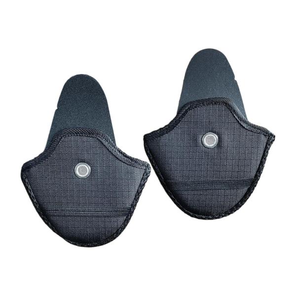 2 個の実用的なヘルメット耳カバー ノイズ ブロック取り外し可能な PU レザー耳保護カバー耳保護耐久性のあるヘルメット サイド カバー
