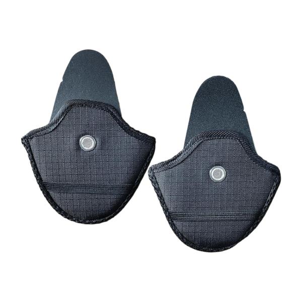 2 個の実用的なヘルメット耳カバー ノイズ ブロック取り外し可能な PU レザー耳保護カバー耳保護耐久性のあるヘルメット サイド カバー