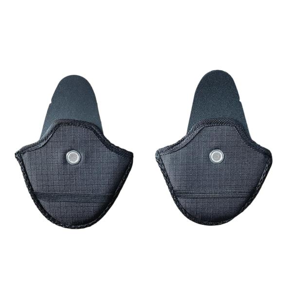 2 個の実用的なヘルメット耳カバー ノイズ ブロック取り外し可能な PU レザー耳保護カバー耳保護耐久性のあるヘルメット サイド カバー