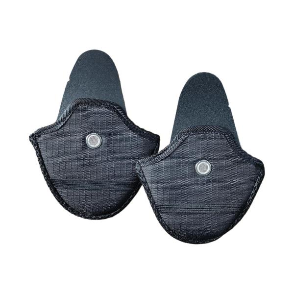 2 個の実用的なヘルメット耳カバー ノイズ ブロック取り外し可能な PU レザー耳保護カバー耳保護耐久性のあるヘルメット サイド カバー