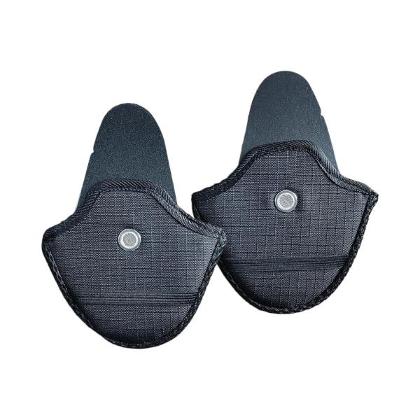 2 個の実用的なヘルメット耳カバー ノイズ ブロック取り外し可能な PU レザー耳保護カバー耳保護耐久性のあるヘルメット サイド カバー