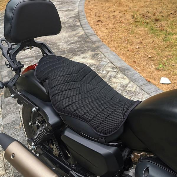 バイクツーリング用ダブルシートクッション中空