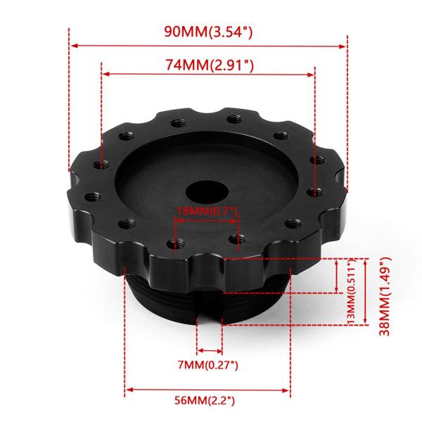ステアリングホイールアダプター、90mm、プロの交換部品、アルミニウム合金の改造、V10、レーシングゲーム、自動車用に簡単に取り付け , ブ
