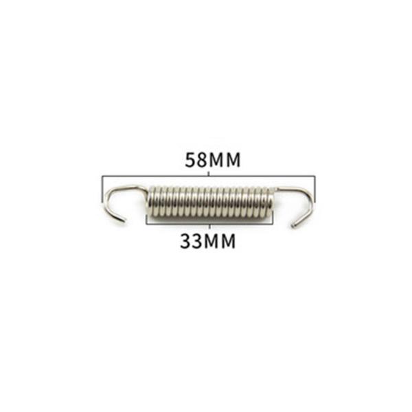 オートバイの排気管のばねの付属品 304 ステンレス鋼 58mm 銀色のまっすぐな