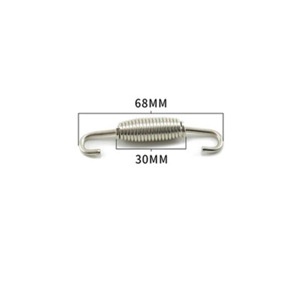 オートバイの排気管のばねの付属品 304 ステンレス鋼 68mm 銀色の楕円形
