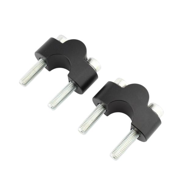 2 個オートバイハンドルバーライザークランプホンダ  RS  EX ブラック