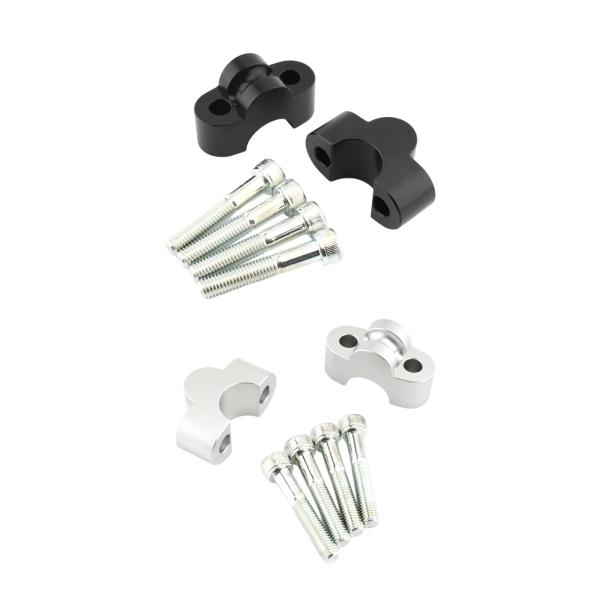 2 個オートバイハンドルバーライザークランプホンダ  RS  EX ブラック