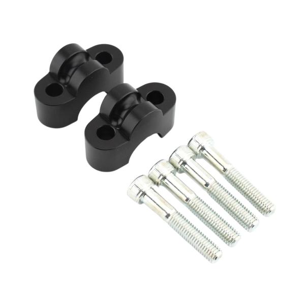 2 個オートバイハンドルバーライザークランプホンダ  RS  EX ブラック