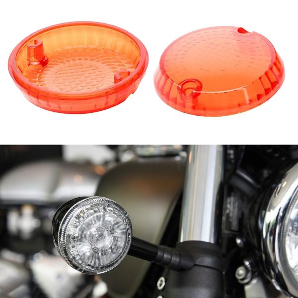 2x ターンシグナルレンズカバーキャップ   W650 Zn700-a1 Zn1100 アンバー用